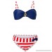 Papaya wear Womens Stripes Sailor Bikini Brazilian Swimsuit Deep Blue M B079P3RDLS